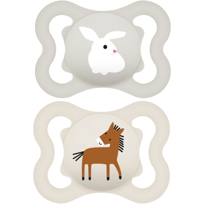 MAM Air 0+ months suzetă Grey/ Beige 2 buc