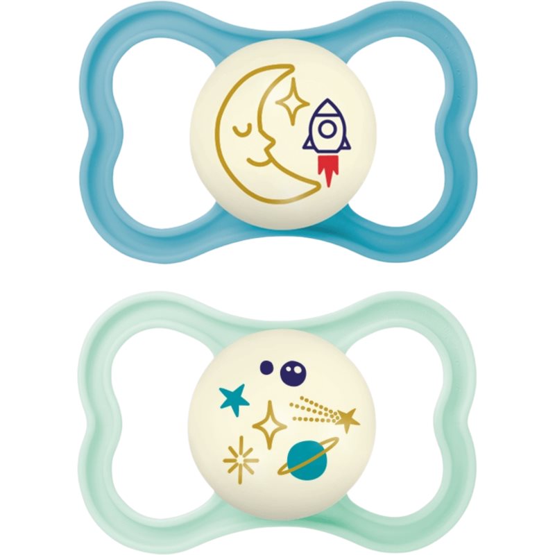 MAM Air Night 16m+ suzetă Turquoise/ Mint 2 buc