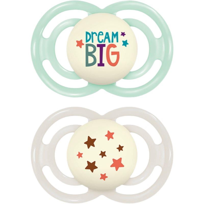 MAM Perfect Night 16+ months suzetă Mint/ Grey 2 buc