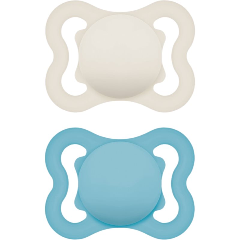 MAM Supreme 0m+ suzetă Turquoise/ Beige 2 buc
