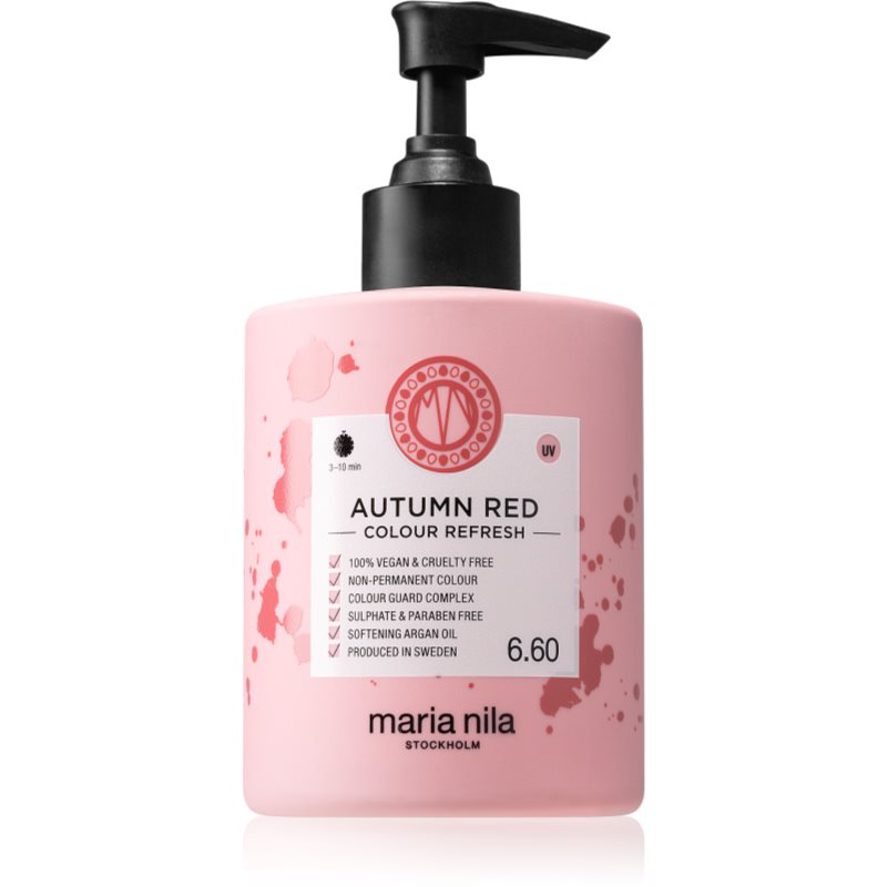 Maria Nila Colour Refresh Autumn Red mască fină de hrănire fără pigmenți permanenți de culoare rezistă la 4 - 10 spălări 6.60 300 ml