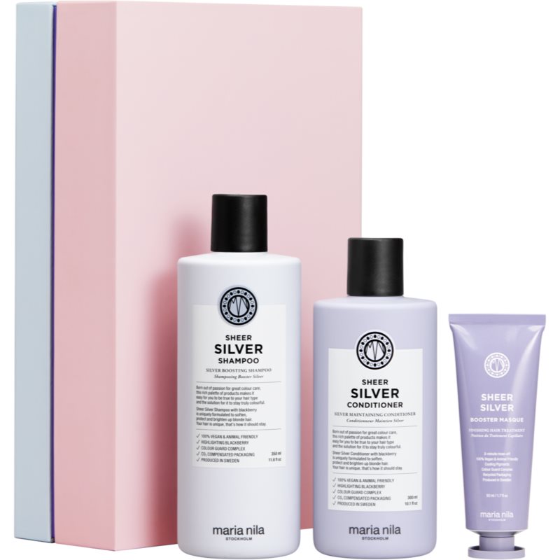 Maria Nila Sheer Silver Holiday Box set cadou (pentru par decolorat)