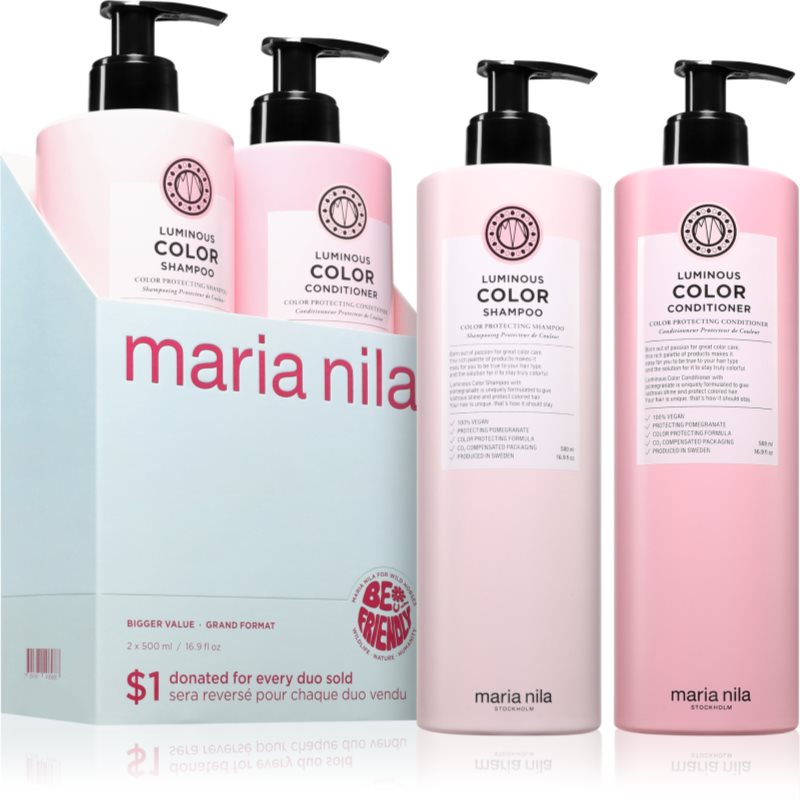 Maria Nila Luminous Colour Set set cadou pentru păr vopsit 2 buc