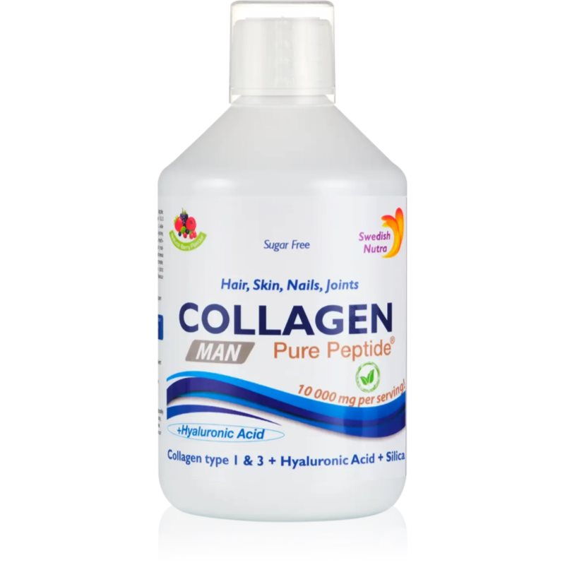 Swedish Nutra Collagen Man colagen lichid pentru barbati aroma Wild Berry 500 ml