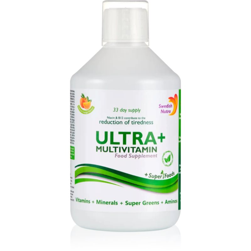Swedish Nutra Ultra+ Multivitamin băutură în sprijinul sistemului imunitar aroma Orange 500 ml
