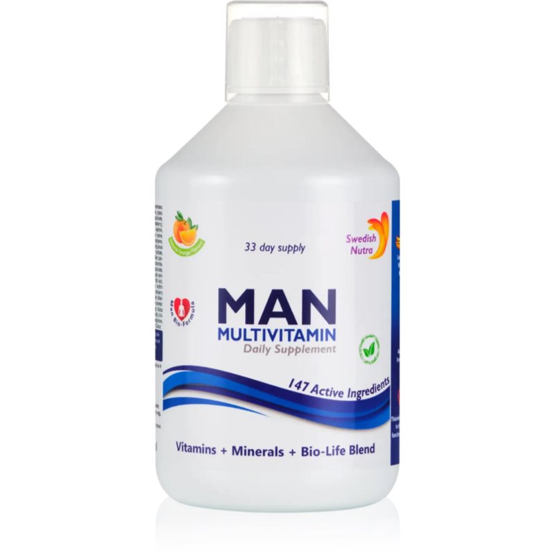 Swedish Nutra Man Multivitamin multivitamine pentru barbati aroma Orange 500 ml