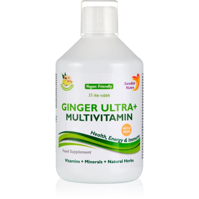 Swedish Nutra Ginger Ultra+ Multivitamin băutură pentru susținerea imunității și atenuarea oboselii și a epuizării aroma Ginger 500 ml Swedish Nutra Ginger Ultra+ Multivitamin băutură pentru susținerea imunității și atenuarea oboselii și a epuizării aroma Ginger 500 ml