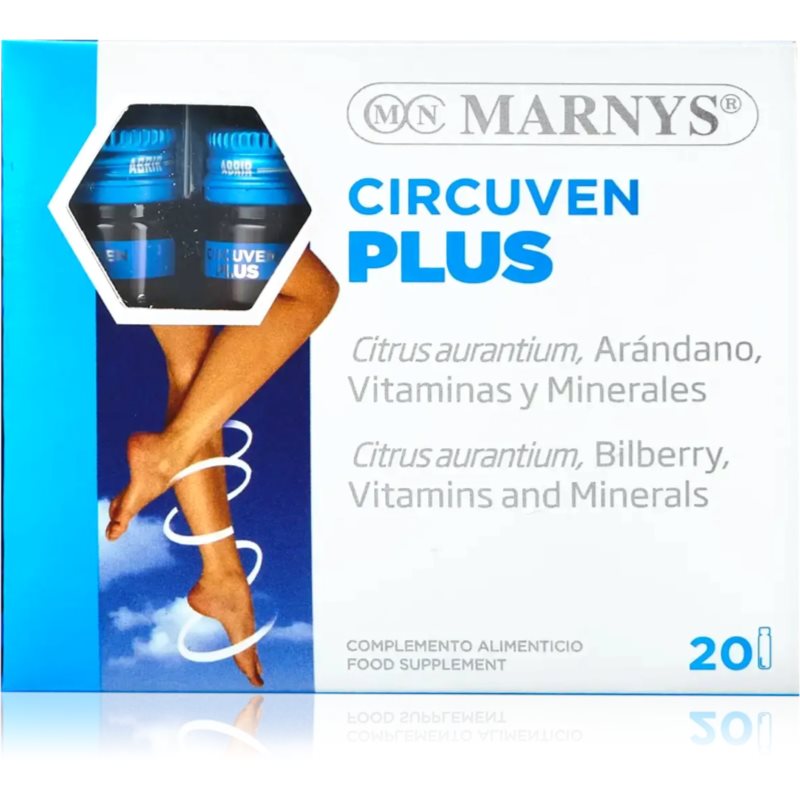 Marnys Circuven PLUS supliment alimentar pentru susținerea activității normale a sistemului vascular și circulator și combaterea senzației de picioare grele 20 buc