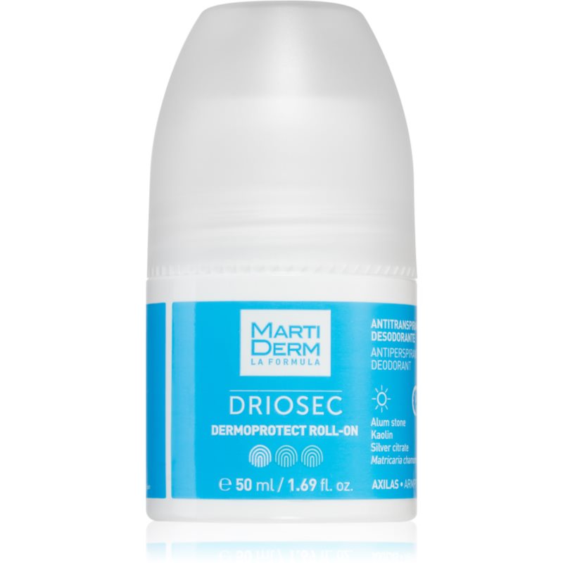 MartiDerm Driosec Dermoprotect Roll-On deodorant antiperspirant împotriva petelor albe și galbene 50 ml