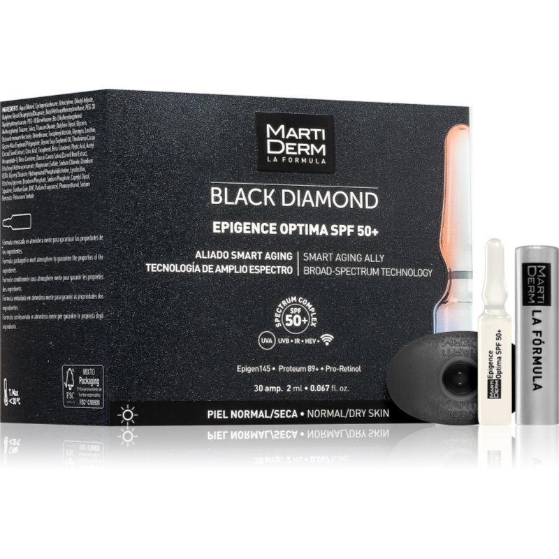 MartiDerm Black Diamond Epigence Optima SPF 50+ ser protector in fiole SPF 50+ 30x2 ml