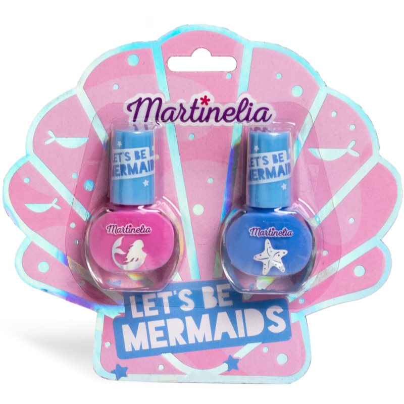 Martinelia Let´s be Mermaid Nail Duo set de lacuri de unghii pentru copii mai multe nuanțe Pink, Blue 2x4 ml