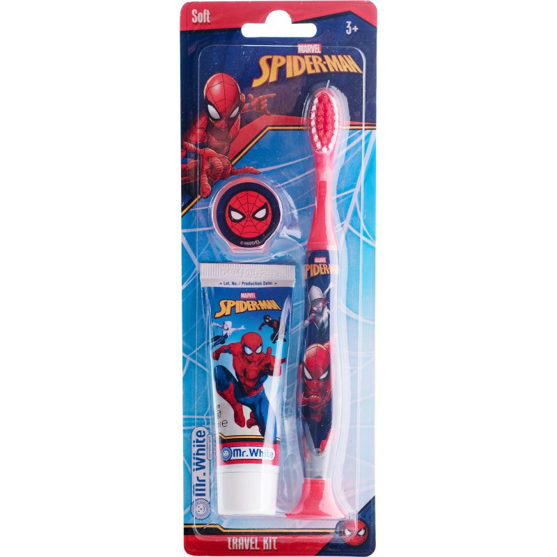 Marvel Spiderman Travel Kit set pentru îngrijirea dentară pentru copii