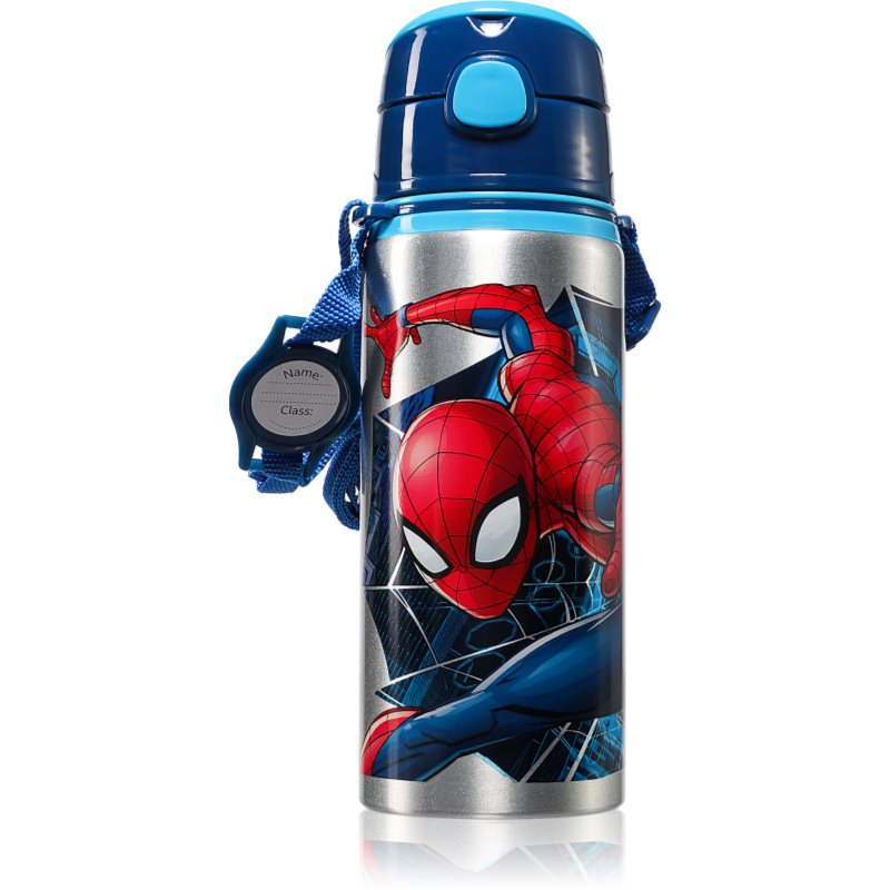 Marvel Spiderman Aluminium Water Bottle With Strap biberon pentru copii 600 ml