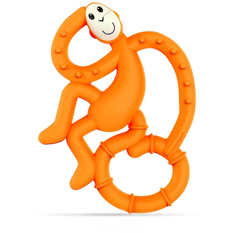 Matchstick Monkey Mini Monkey Teether jucărie pentru dentiție cu aditiv antimicrobian Orange 1 buc