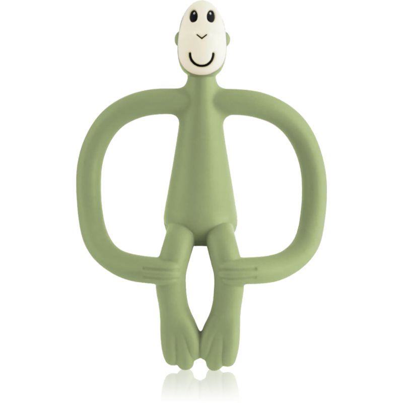 Matchstick Monkey Teething Toy and Gel Applicator jucărie pentru dentiție perie 2 in 1 Olive 1 buc
