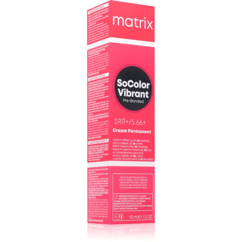 Matrix SoColor Vibrant Pre-Bonded Cream Permanent Culoare permanenta pentru par pentru o culoare stralucitoare 90 ml