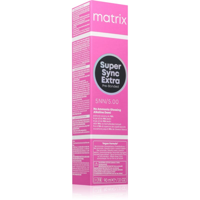 Matrix Super Sync Extra Pre-Bonded Culoare permanenta pentru par fără amoniac culoare 5NN 90 ml