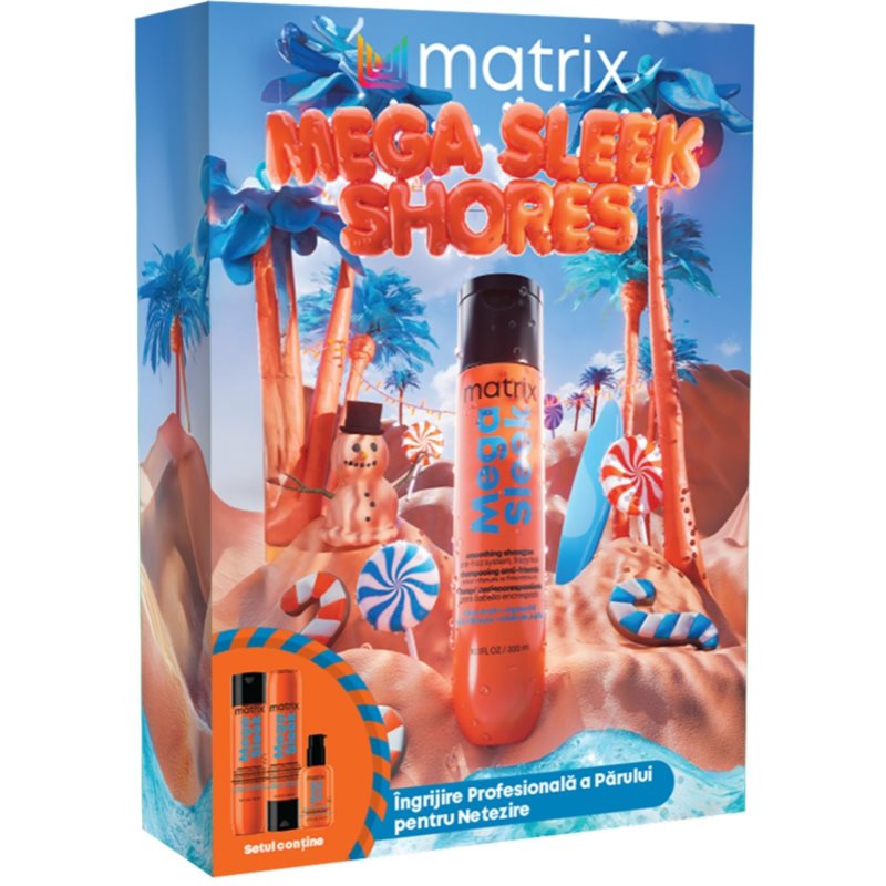 Matrix Mega Sleek set cadou pentru par indisciplinat