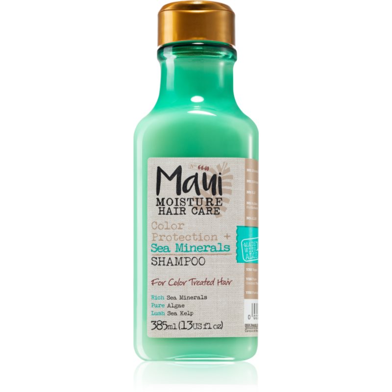 Maui Moisture Colour Protection + Sea Minerals sampon pentru stralucirea si tonifierea parului vopsit cu minerale 385 ml