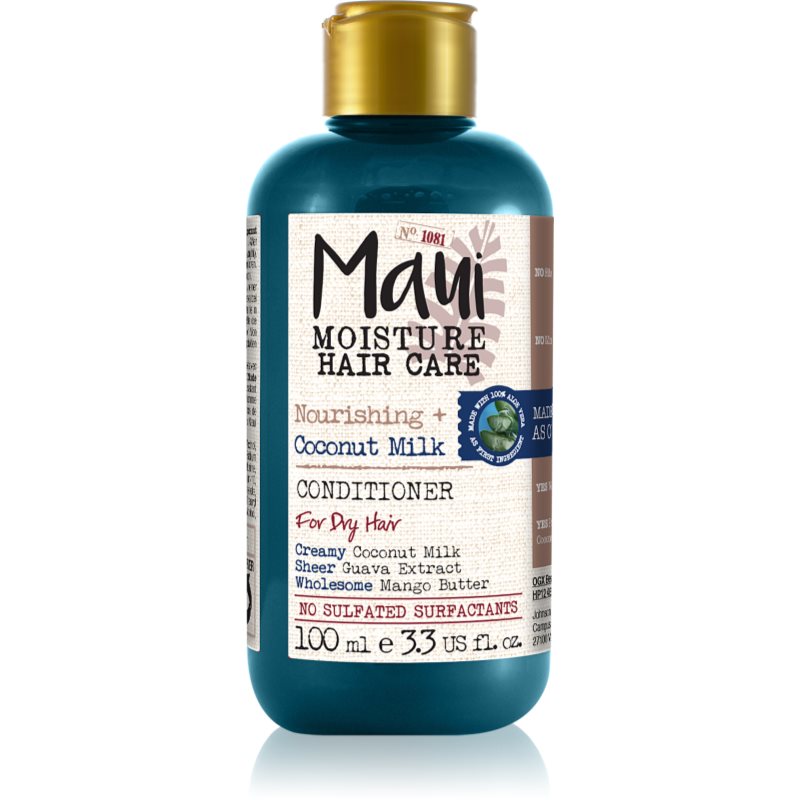 Maui Moisture Nourish & Moisture + Coconut Milk balsam hidratant pentru par uscat 100 ml