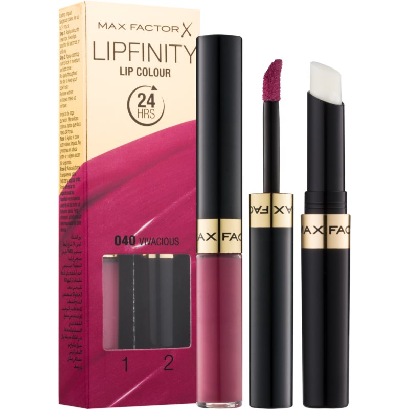 Max Factor Lipfinity Lip Colour ruj cu persistenta indelungata balsam culoare 040 Vivacious 4,2 g