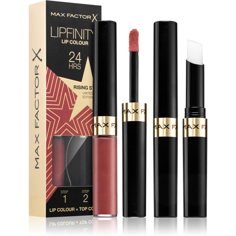 Max Factor Lipfinity Rising Stars Ruj de buze lichid, de lunga durata balsam culoare 090 Starstruck 2 buc