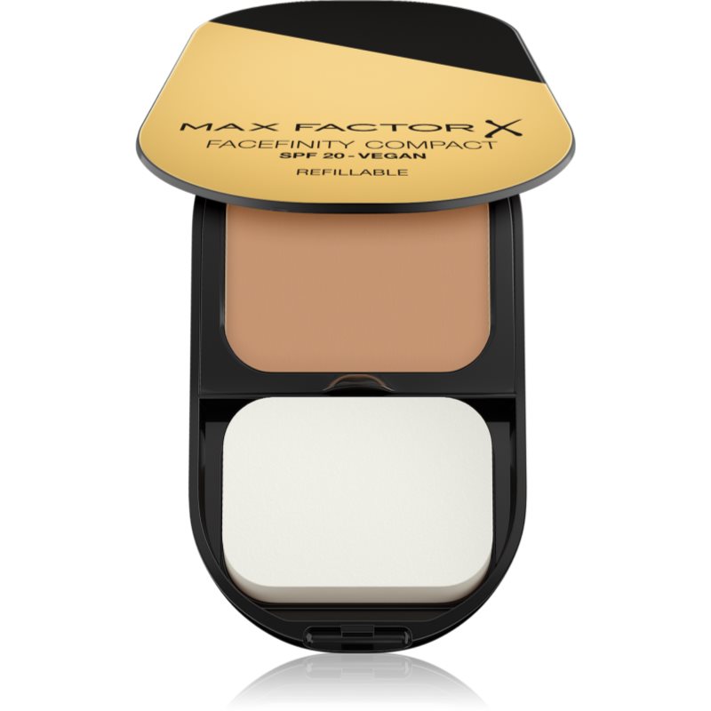 Max Factor Facefinity Refillable Fond de ten matifiant compact SPF 20 culoare 002 Ivory 10 g