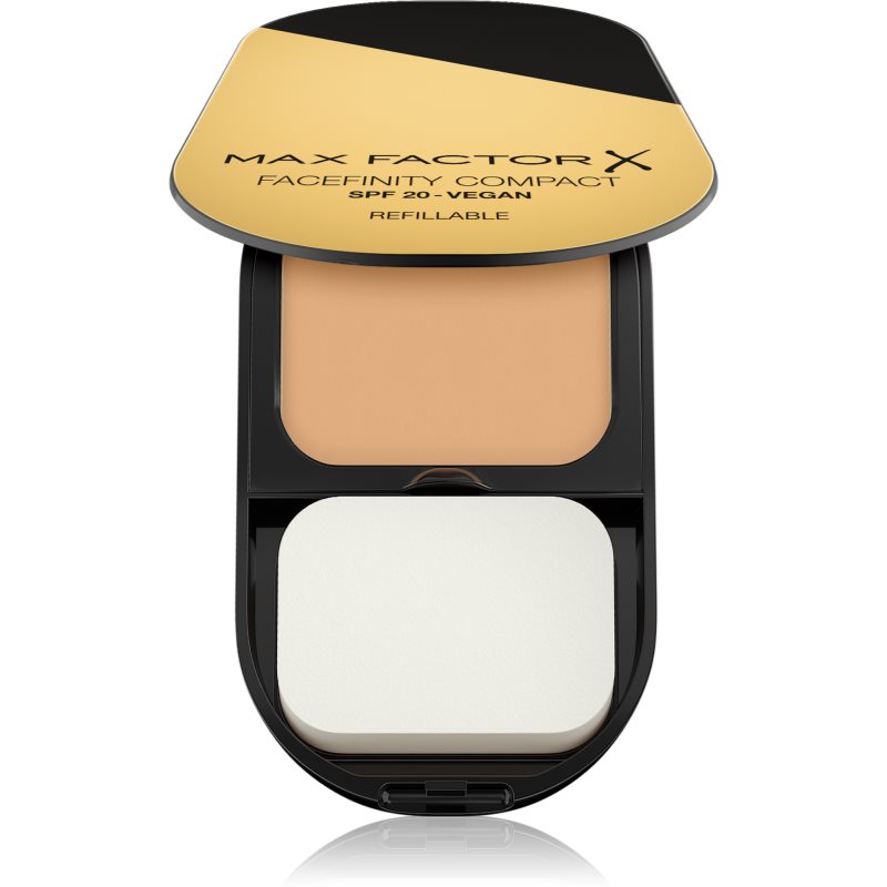 Max Factor Facefinity Refillable Fond de ten matifiant compact SPF 20 culoare 033 Crystal Beige 10 g