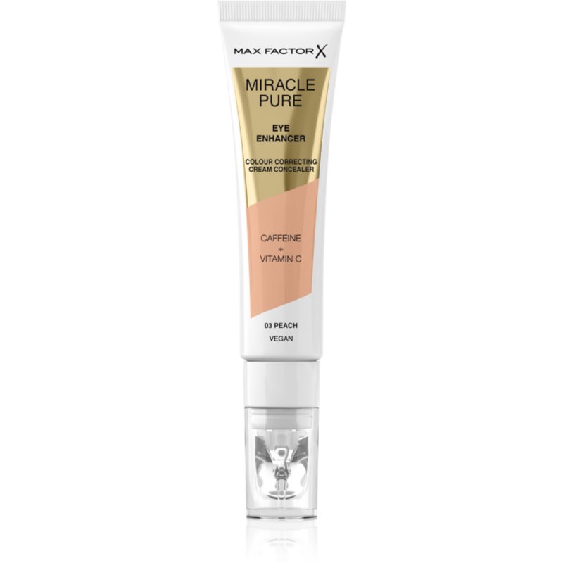 Max Factor Miracle Pure corector cremos împotriva ridurilor și a cearcănelor întunecate culoare 03 Peach 10 ml