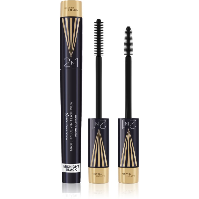 Max Factor Masterpiece Lash Wow mascara pentru volum si curbare 2 in 1 culoare Midnight Black 7 ml