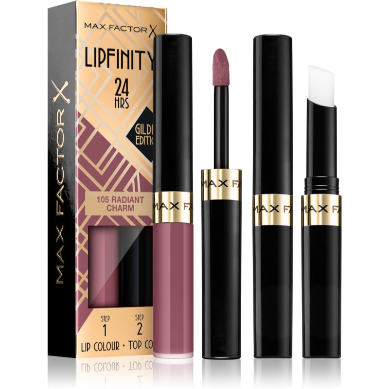 Max Factor Lipfinity Gilded Edition ruj cu persistenta indelungata balsam culoare 105 Radiant Charm 4,2 g