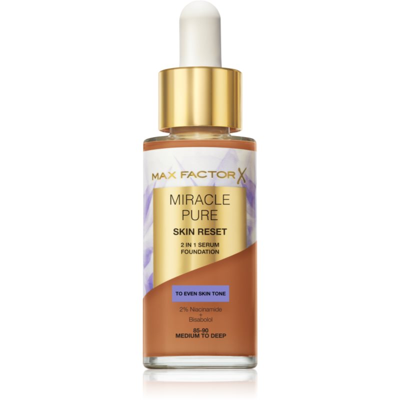 Max Factor Miracle Pure machiaj de îngrijire culoare 85-90 Medium To Deep 30 ml