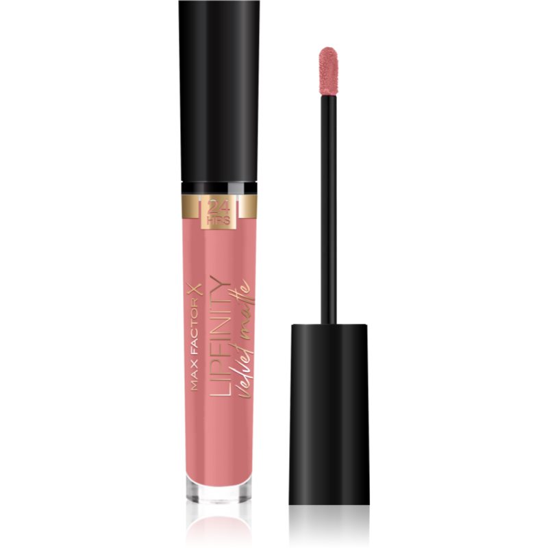 Max Factor Lipfinity Velvet Matte ruj lichid mat culoare 045 Posh Pink 3,5 ml