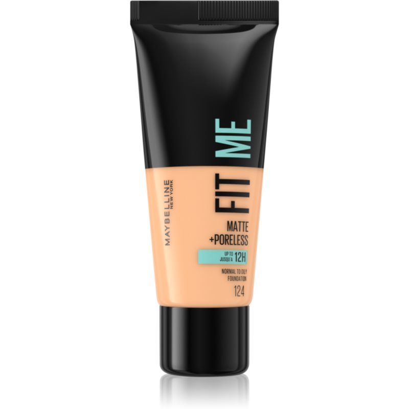 Maybelline Fit Me! Matte+Poreless mattifying foundation for normal to oily skin shade 124 Soft Sand 30 ml