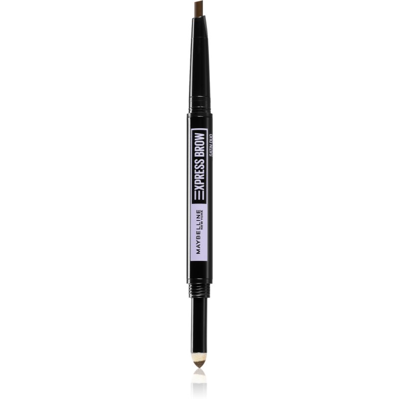 Maybelline Express Brow Satin Duo creion pentru sprâncene pulbere duo culoare 02 - Medium Brown