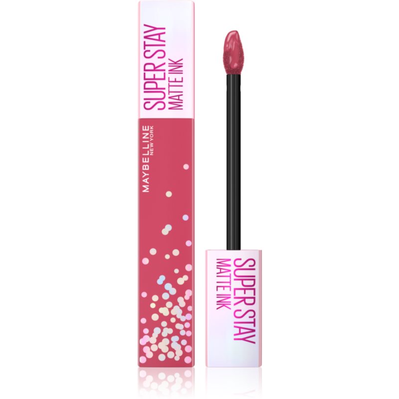 Maybelline SuperStay Matte Ink Birthday Edition ruj de buze lichid, cu finisaj matifiant culoare 395 Birthday Besties 5 ml