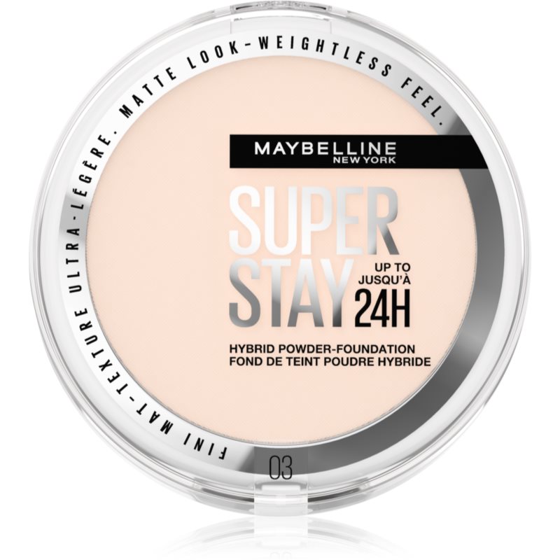 MAYBELLINE NEW YORK SuperStay 24H Hybrid Powder-Foundation pudra compacta pentru un aspect mat culoare 03 9 g