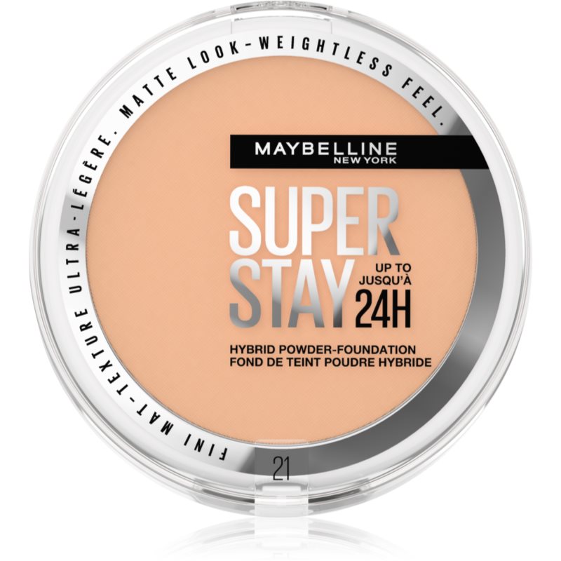 MAYBELLINE NEW YORK SuperStay 24H Hybrid Powder-Foundation pudra compacta pentru un aspect mat culoare 21 9 g