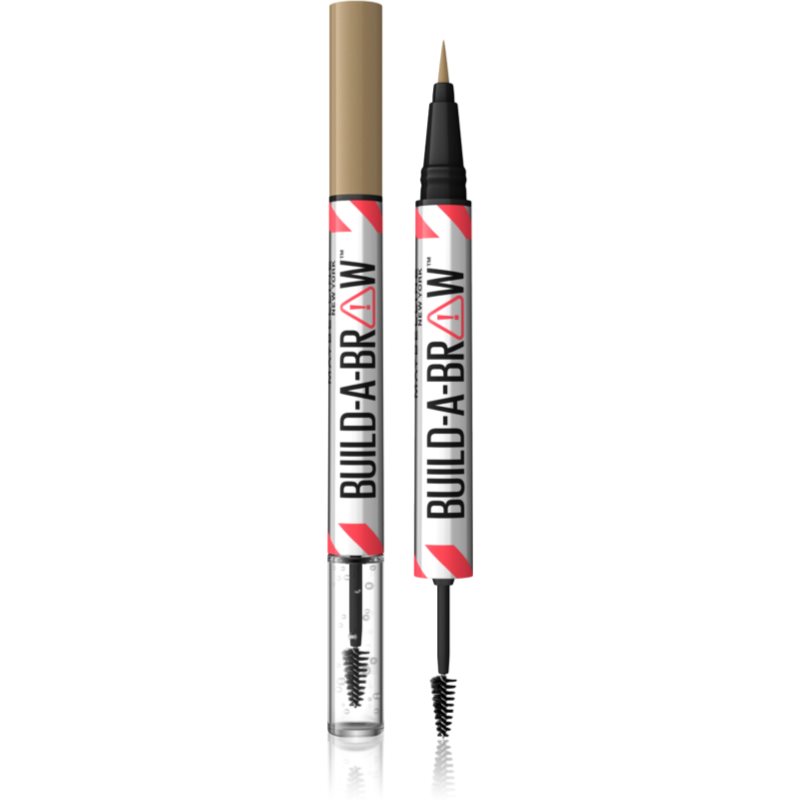 MAYBELLINE NEW YORK Build-A-Brow creion dermatograf cu două capete pentru sprâncene pentru fixare și formă culoare 250 Blonde 1 buc