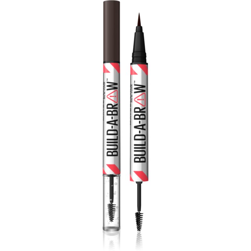 MAYBELLINE NEW YORK Build-A-Brow creion dermatograf cu două capete pentru sprâncene pentru fixare și formă culoare 259 Ash Brown 1 buc