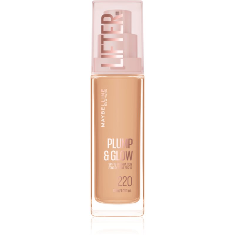 MAYBELLINE NEW YORK Lifter Plump &amp; Glow machiaj de stralucire pentru un look natural culoare 220 30 ml