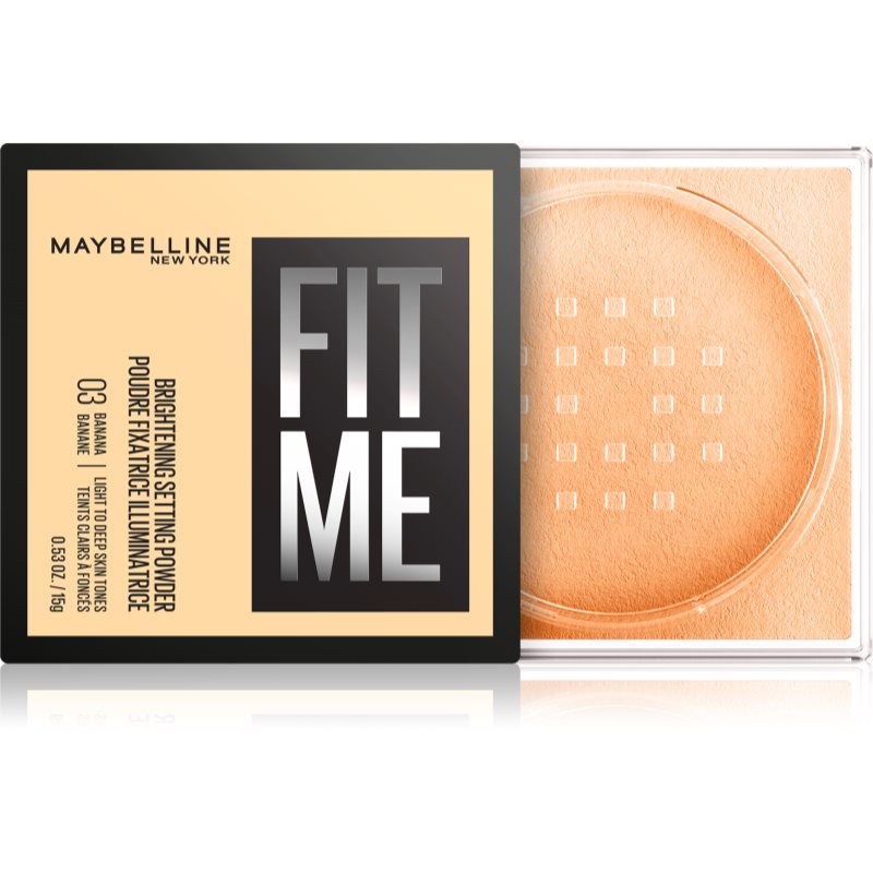 MAYBELLINE NEW YORK Fit Me! Powder pudra pulbere matifianta culoare 03 Banana 15 g
