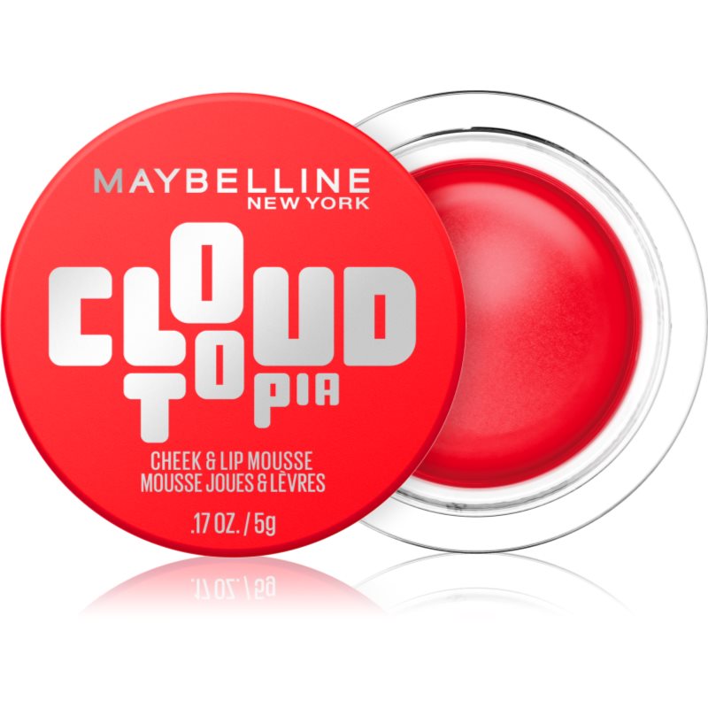 MAYBELLINE NEW YORK CloudTopia blush mat cremos buze si obraz culoare 03 Divine Crimson 5 g