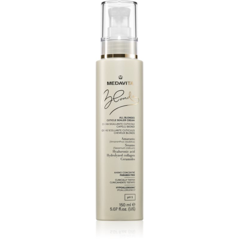 Medavita Blondie All Blondes crema pentru par si scalp Cuticle Sealer Cream 150 ml