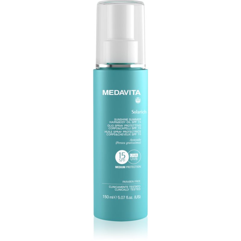 Medavita Solarich Sunshine Summer Hair&Body Oil ulei protector pentru corp si par SPF 15 150 ml