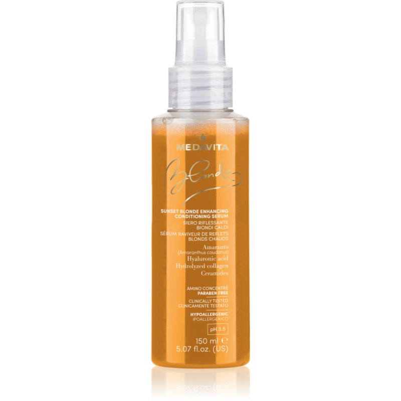 Medavita Blondie Sunset Blonde Enhancing Serum ser de infrumusetare pentru păr vopsit 150 ml