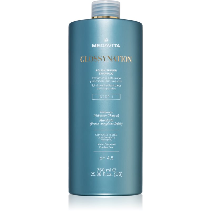 Medavita Glossynation Polish Primer Shampoo sampon de curatare delicat 750 ml