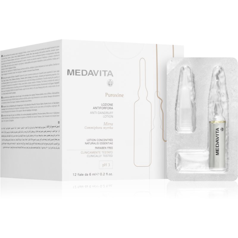 Medavita Puroxine Anti-Dandruff Lotion ser pentru scalp anti matreata 12x6 ml