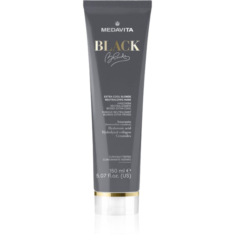 Medavita Black Blondie Extra Cool Blonde mască neutralizatoare naturală pentru păr vopsit 150 ml