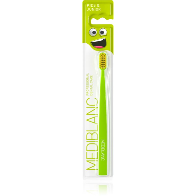MEDIBLANC KIDS & JUNIOR Ultra Soft periuta de dinti pentru copii ultra moale Green 1 buc MEDIBLANC KIDS & JUNIOR Ultra Soft periuta de dinti pentru copii ultra moale Green 1 buc